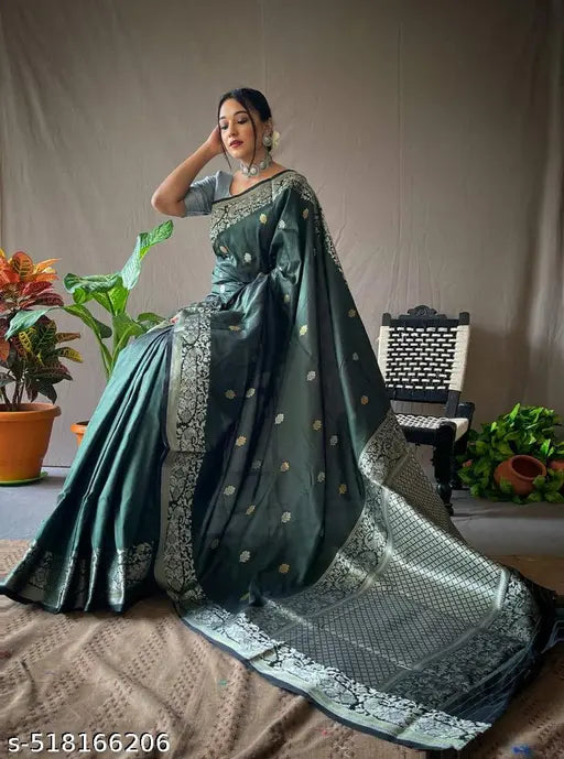Women's Pure Banarasi Silk Saree Kanjivaram Style Saree