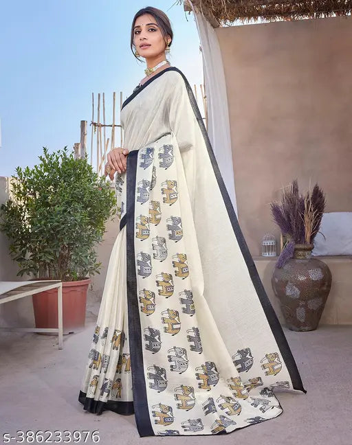 Tarsh Enterprises Women's Printed Trendy Art Silk Saree